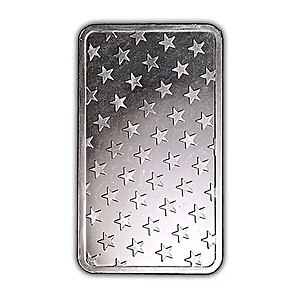 10 oz Silver Bar Our Flag Back