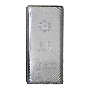 RCM 100 oz Silver Bar