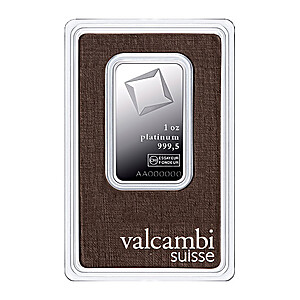 Valcambi Suisse Platinum Bar 1 oz
